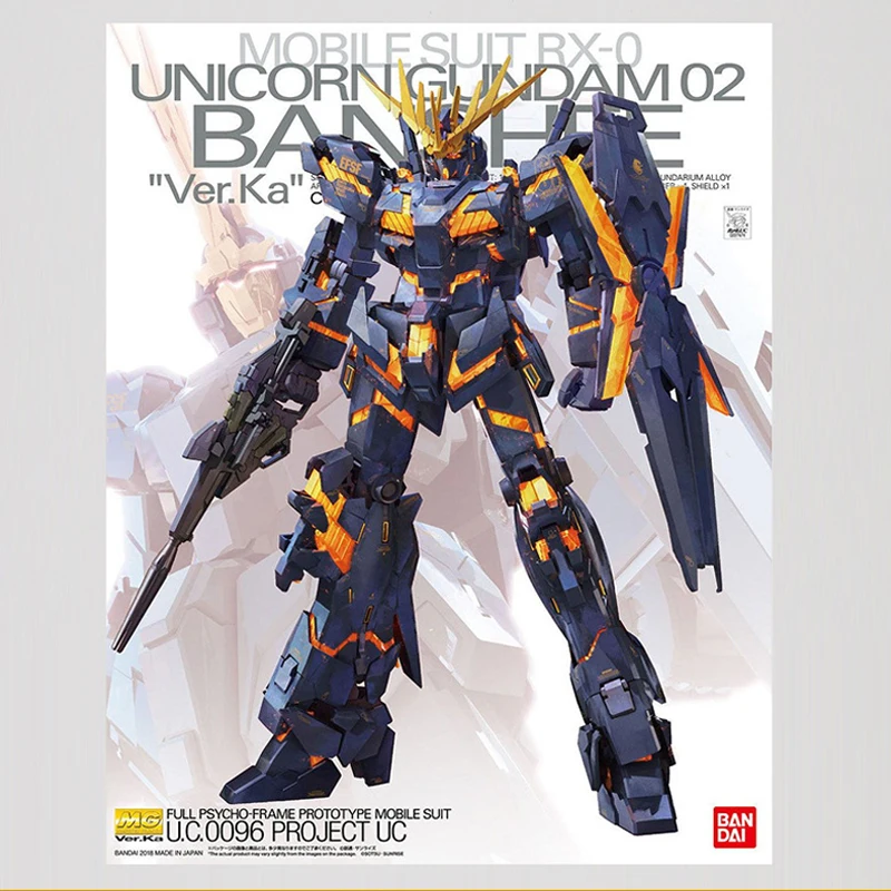 

Anime Figure Original Bandai Gundam MG 1/100 RX-0 UNICORN GUNDAM-02 BANSHEE EffectsAnime Action Figures Model Modification Toys