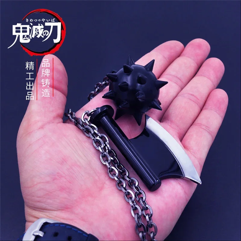 4cm Demon Slayer Sword The Stone Hashira Gyomei Himejima Nichirin Blade Anime Peripheral Knife Katana Keychain Weapon Christmas 4