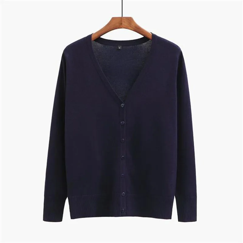 

Sweater Knitted Thin Cardigan Button Spring And Autumn V-Neck Loose Long-sleeved Casual Top 2022 New Women's Sweater 5XL