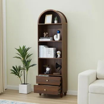 Arched 4-Tier Display Bookcase 1