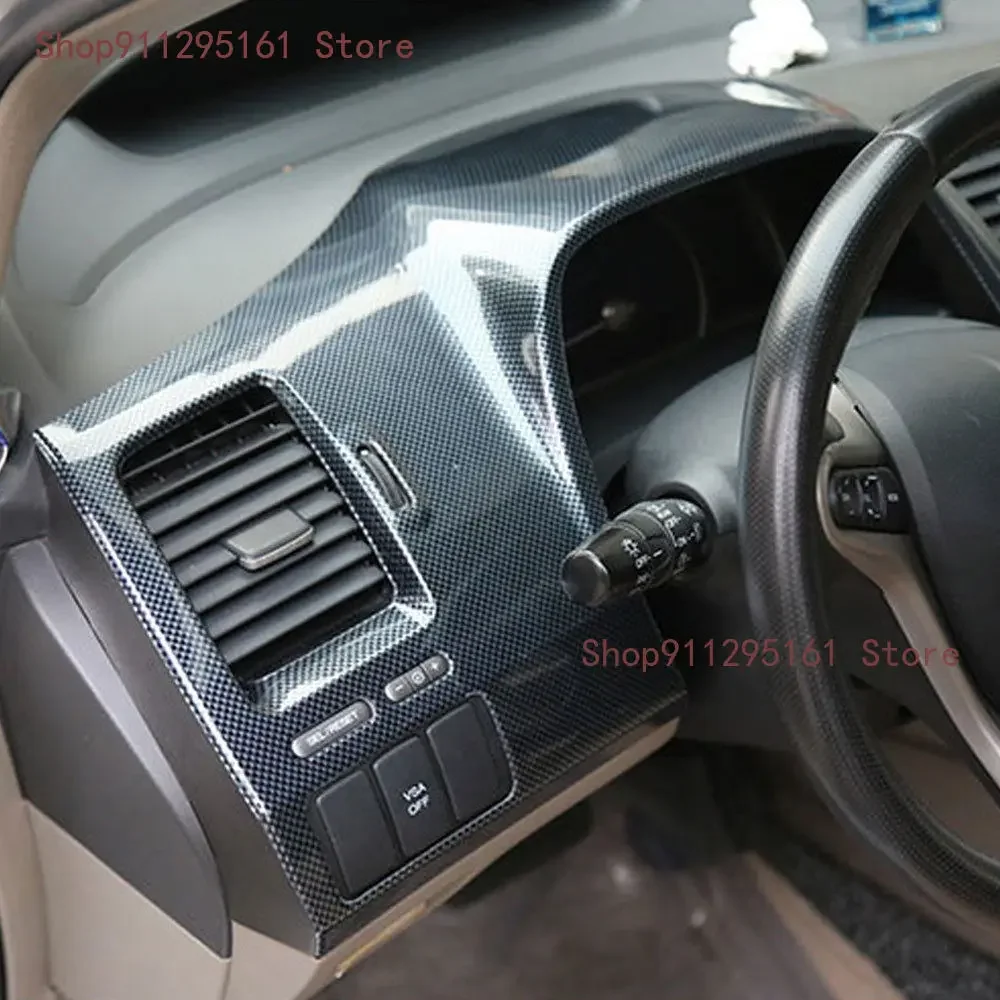 

Для Honda Civic 8, 2006, 2007, 2008, 2009, 2010, 2011, углеродное волокно, АБС-пластик, боковая крышка приборной панели, отделка, литье, аксессуары, RHD автомобиль