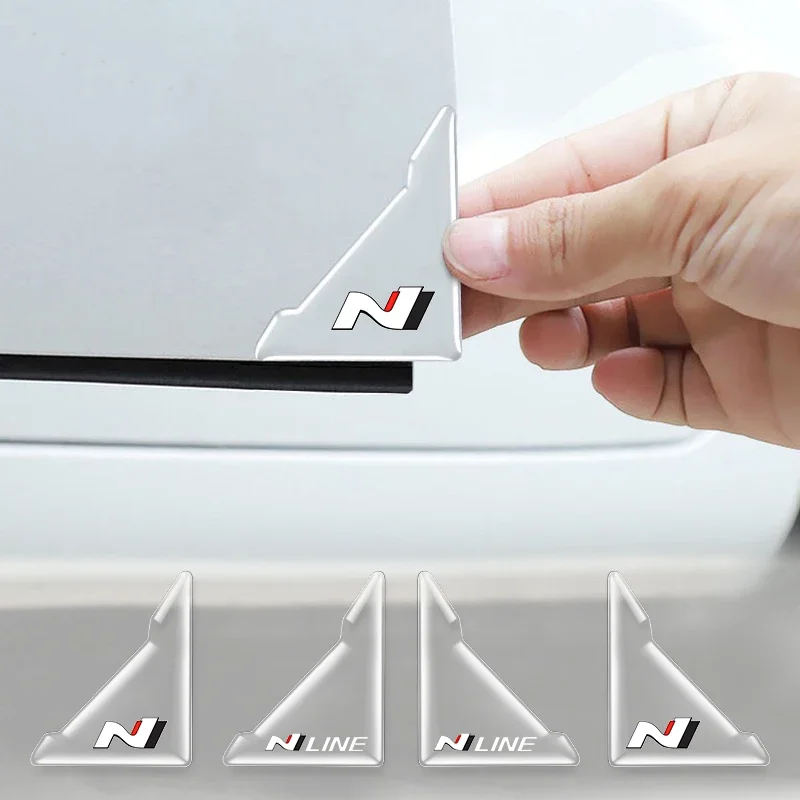 2Pc Car Door Corner Cover Paraurti Trasparente Anticollisione Protezione Antigraffio Per Hyundai N Line Sonata Tucson Kona Car Styling