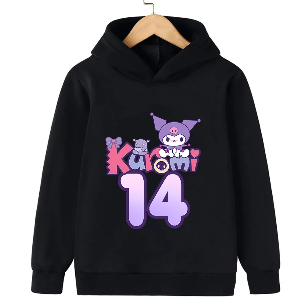 

Kuromis Children's Hoodies Birthday Number 1-14 Girl Boy Kids Pullover Anime Casual Clothes Kid Kawaii Tops Sweatshirts Clothing