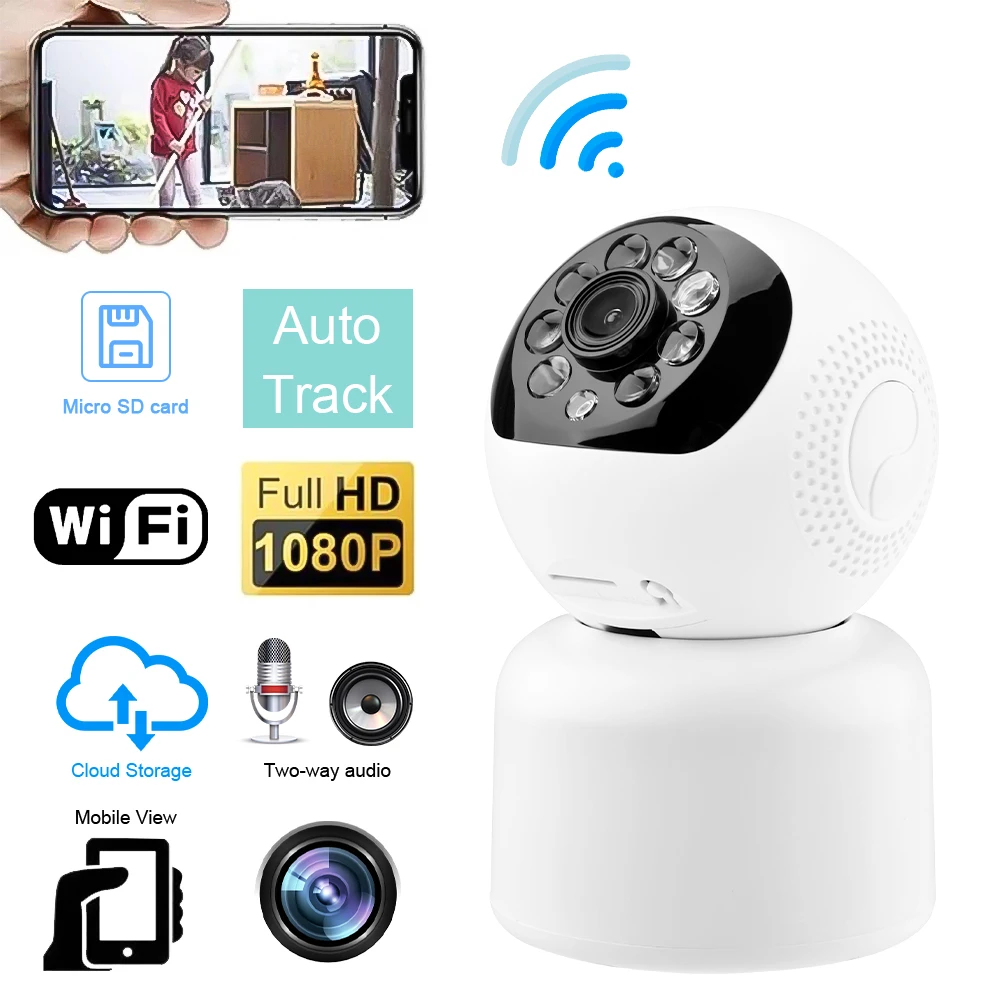 Million Indoor 360 Monitoring Camera Wireless Wifi Smart Camera Infrared/Full Color /2.4/5g Dual-Band Antenna Monitoring Camera