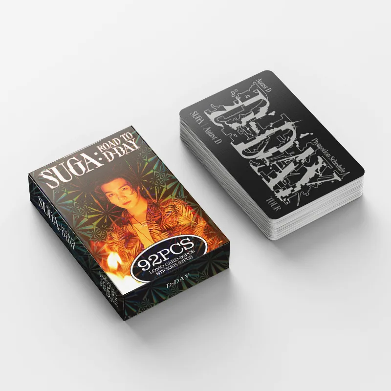 60+32Pcs/Set Kpop SUGA Lomo Card Idol Suga D-DAY Postcard Album