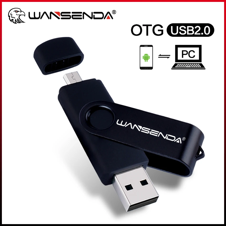 

WANSENDA OTG USB Flash Drive 128GB 64GB Pendrive 8GB 16GB 32GB Pen Drive 256GB MicroUSB Memory Stick for Android/Tablet PC