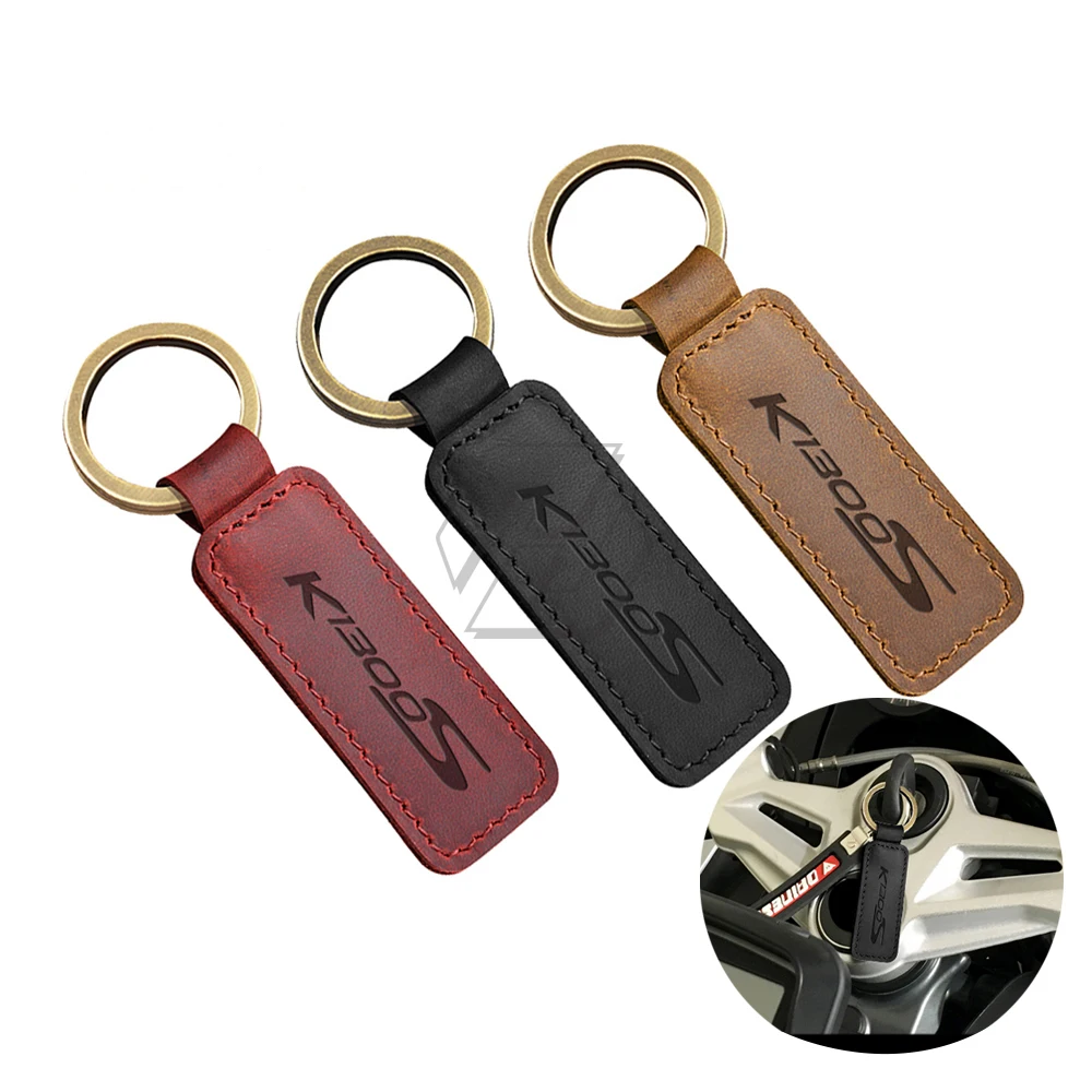 

For BMW Motorrad K1300S K1300 S Motorcycle Cowhide Keychain Key Ring