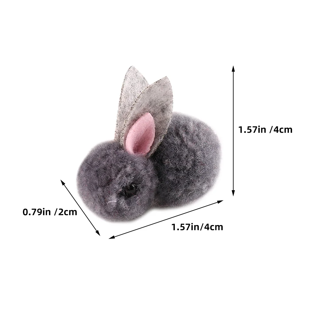 

10 Pcs Plush Bunny Mini Bunnies Kids and Crafts DIY Headdress Accessory Toy