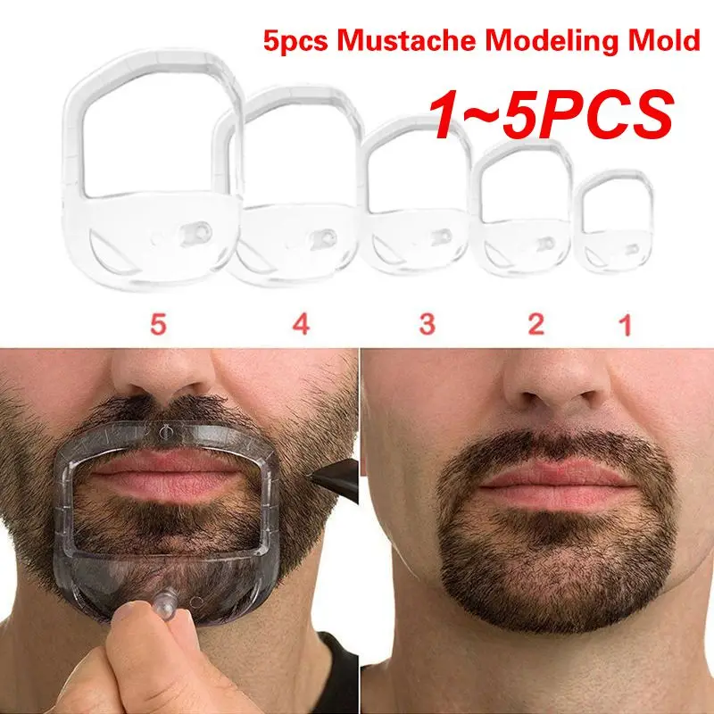 

1~5PCS set Men Beard Styling Tool Men Beard Goatee Shaving Template Beard Shaving Face Care Modeling Grooming Gift for Husband