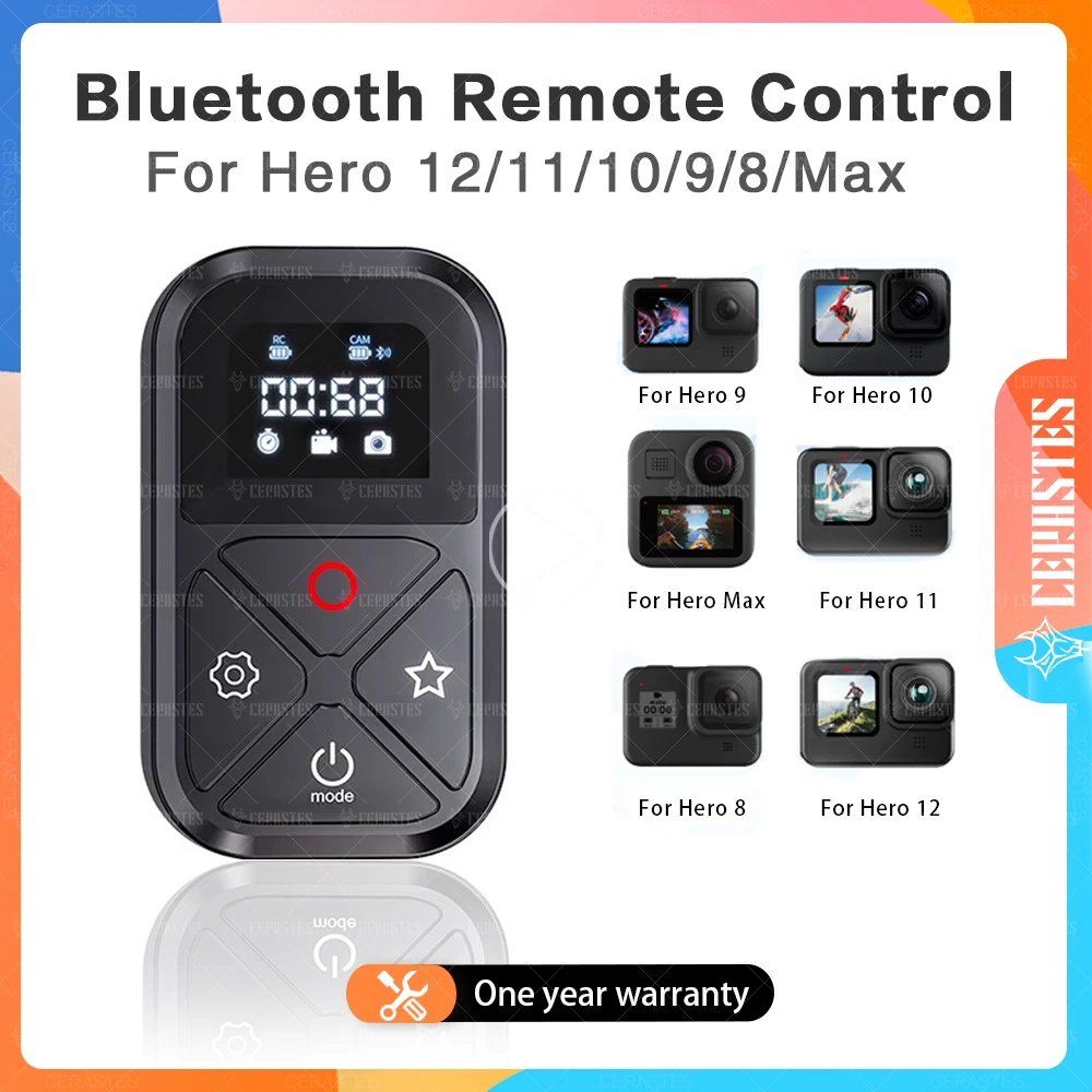 

Пульт дистанционного управления T10 для камеры GoPro Hero 12, 11, 10, 9, 80 м