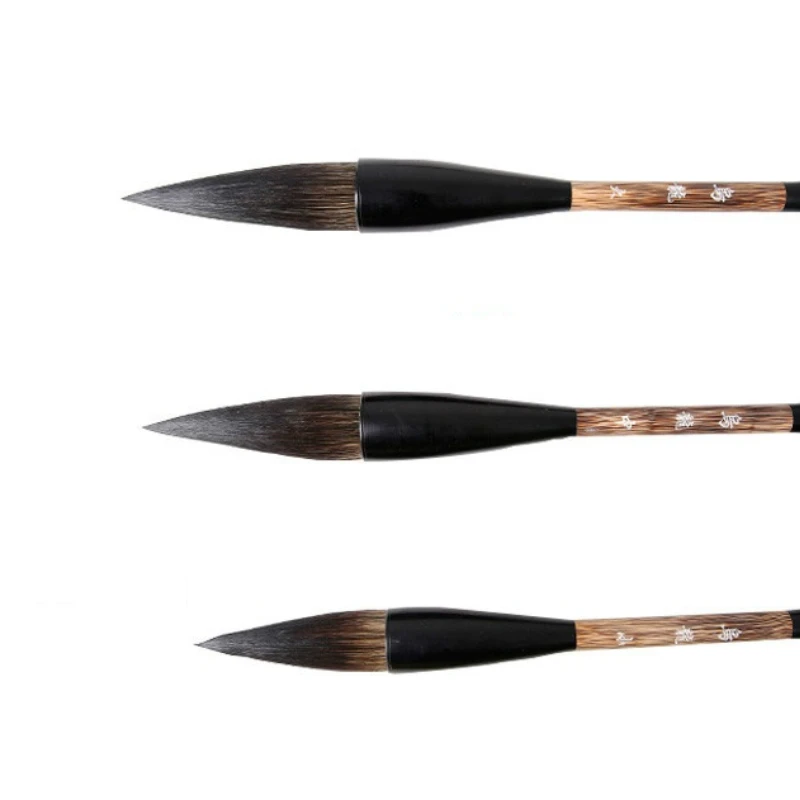 Bear Hair Calligraphy Brush Pen Set Large Hopper-shaped Brush Traditional Painting Writing Couplets Splash Ink Drawing Brush Pen