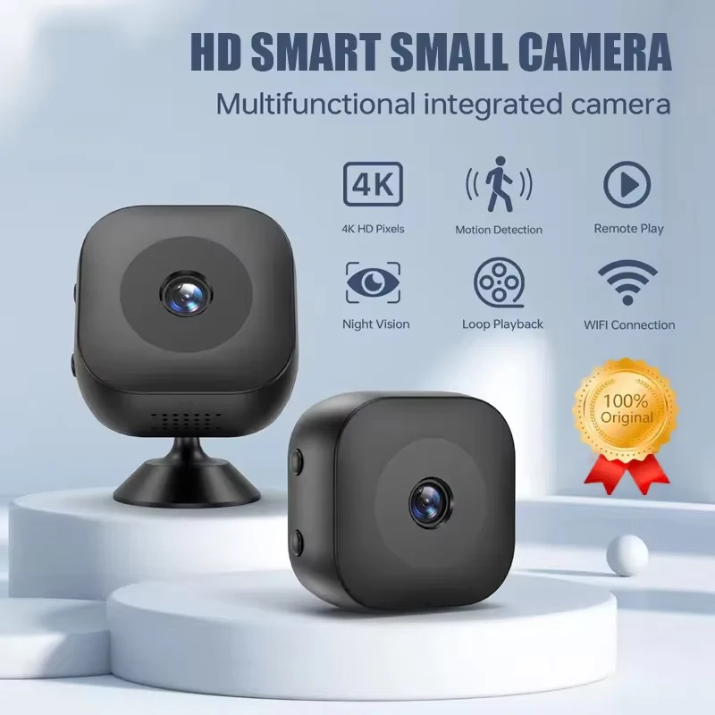 4K 미니 보안 카메라 풀 컬러 나이트 비전 고화질 WiFi 모니터 모션 감지 감시 방수 신제품