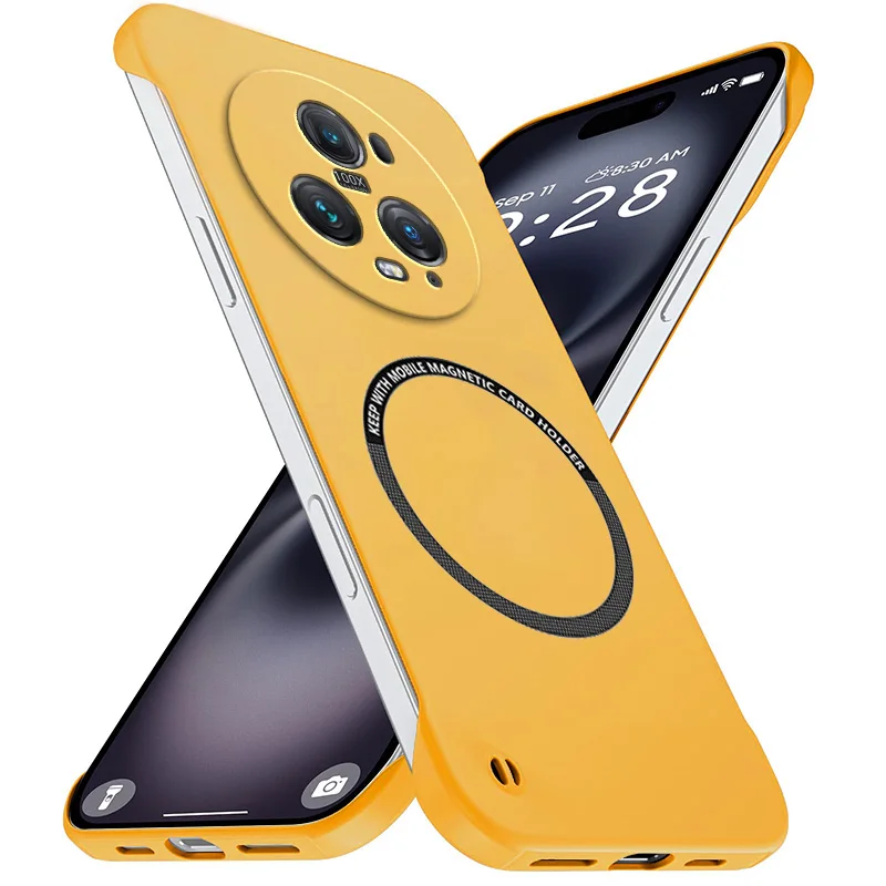 Magnetic Slim Frameless Matte Hard PC Shockproof Armor Phone Case