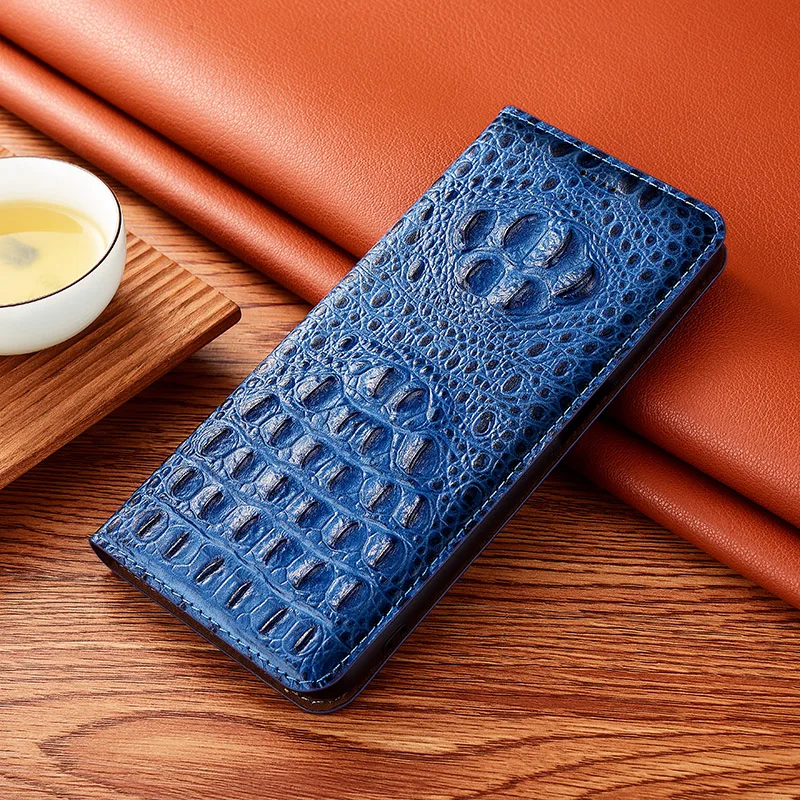 Crocodile Genuine Leather Case for Samsung Galaxy A13 A52S A33 A53 A73 A23 5G Cowhide Magnetic Cover