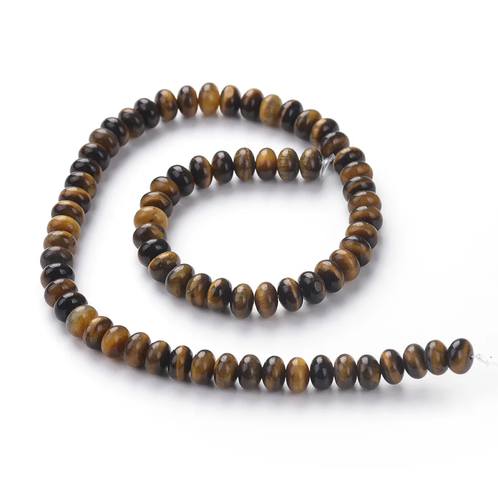 Glatte Abakusperlen aus Naturstein, 5 x 8 mm, Tigerauge, Lapislazuli, Rosenquarz, lose Perlen, DIY-Ohrringe, Halskette, Armband, Schmuckherstellung – Detail 30