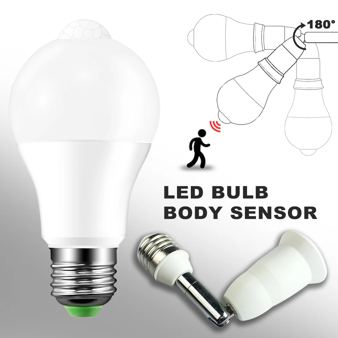 Motion Sensor Bulb Human Body Infrared Induction Led Light Bulbs