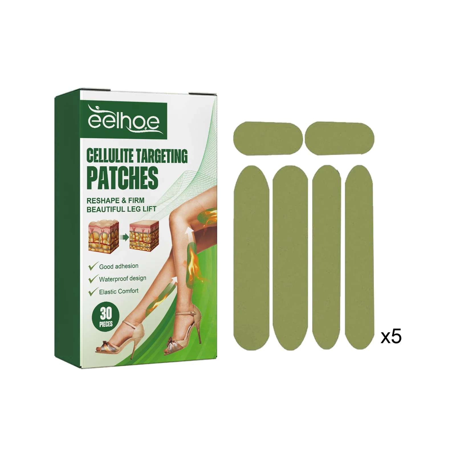Leg Slimming Patch Thigh Shaping Tightening Firming Leg Muscle Anti Cellulite Promote Fat Burning Wormwood Lifting Sticker