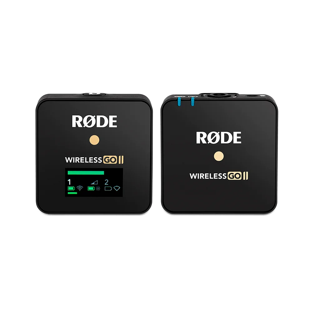 RODE – microphone sans fil GO ii à double canal, 2.4GHz,3.5mm, sortie TRS,  pour appareils photo DSLR et ordinateurs portables, Original