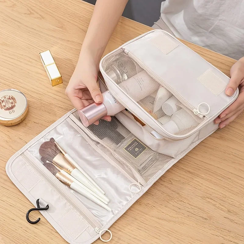 Travel Makeup High Capacity Toiletries Pouch Travel Make Organizer Waterproof Beauty Bathroom Wash