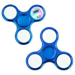 Rainbow LED Glowing Fidget Spinner - Stress and Anxiety Relief Toy (Blue)