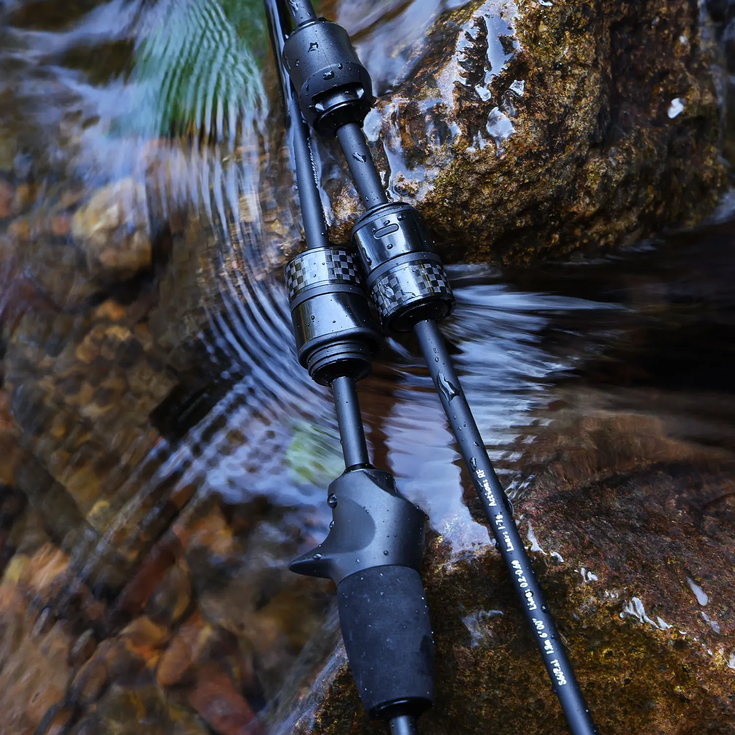 Sougayilang Spinning/Casting Angelrute Vollcarbon Ultra Light+High Sensitivity Solid Rod 1-7g Lure Wt. Bach zum Wildfischen – Detail 11