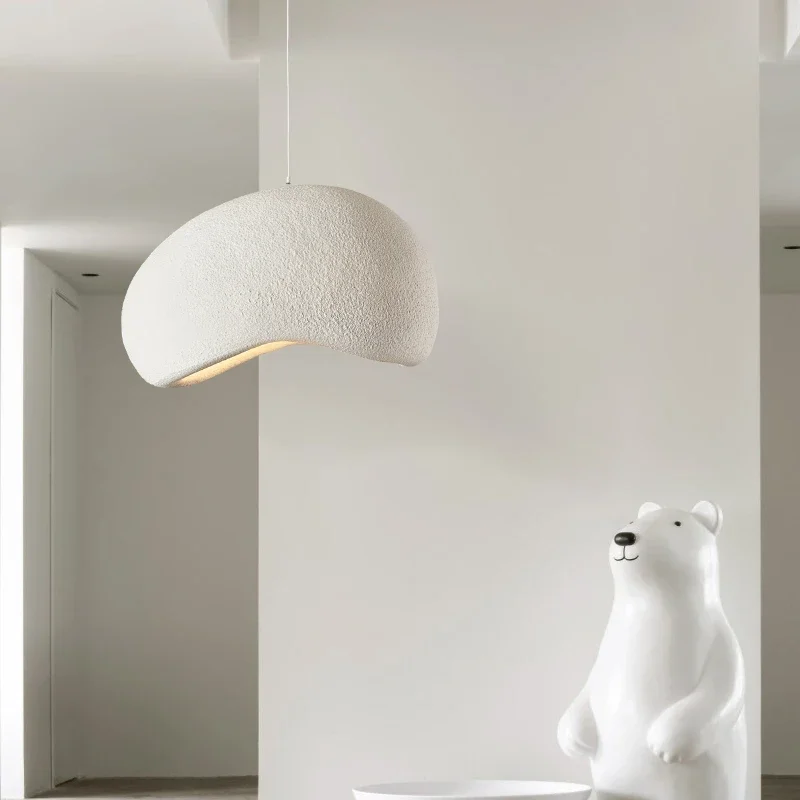 Wabi-Sabi Led Pendant Lights Japanese Bread Resin Hanging Lamp Dining Room Home Decor Coffee Loft Creative Luminaire Suspendu 5