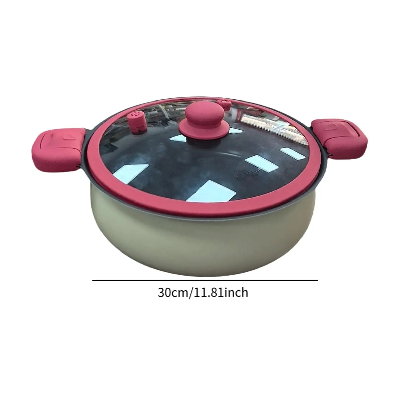 Soup Pot Sauce Pan Hot Pot Pasta Instant Noodle 5L Pressure Stew Simmer for Party Picnics Camping Outdoor Trips