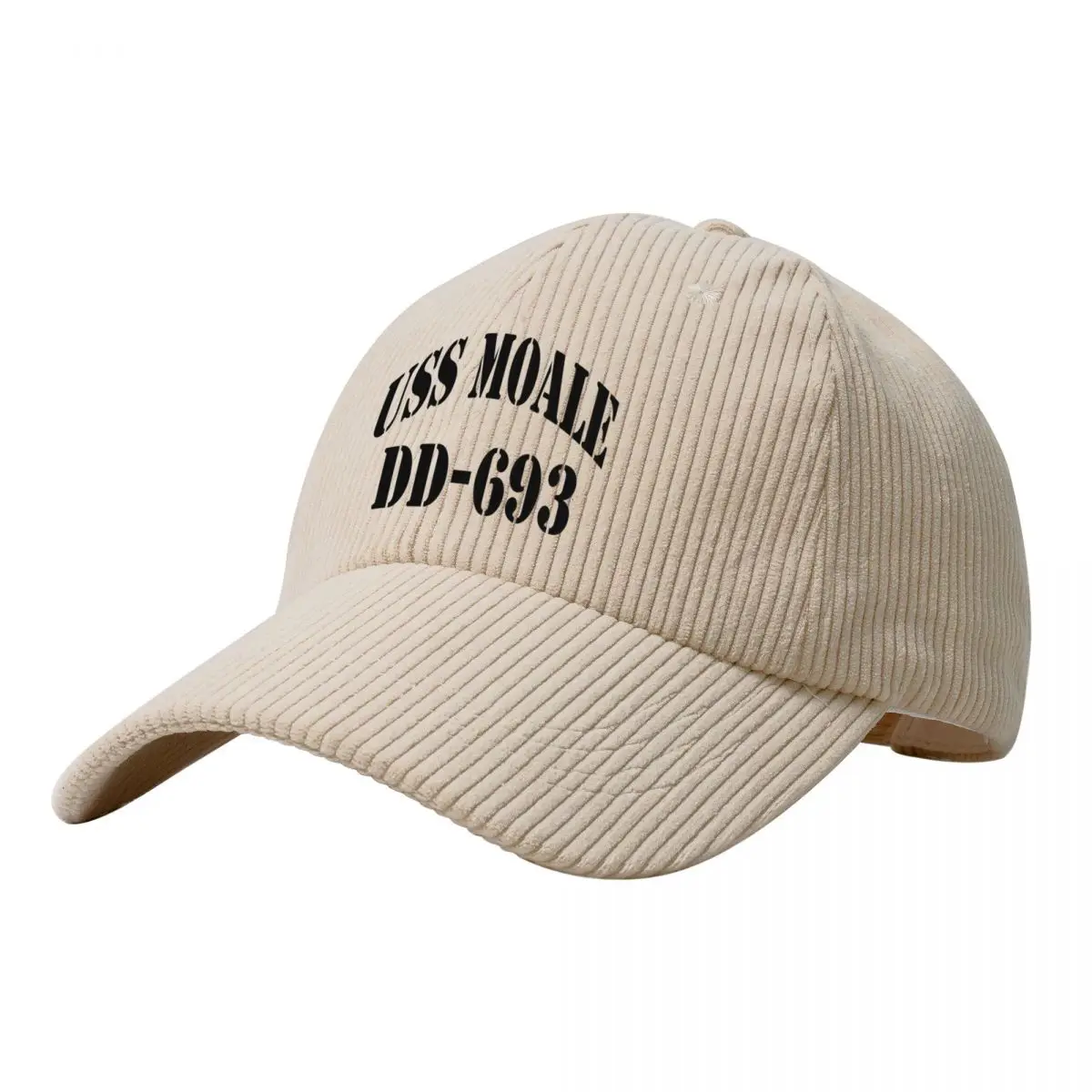 

USS MOALE (DD-693) SHIP'S STORE Corduroy Baseball Cap Icon Cosplay western Hat Uv Protection Solar Hat Golf Wear Men Women's