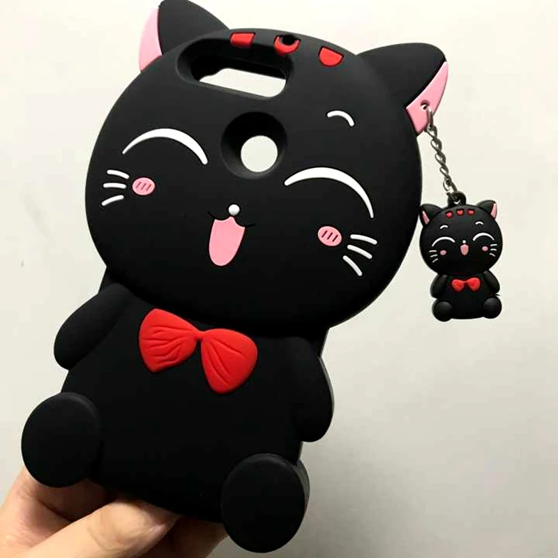 Cute Cartoon Lucky Cat Unicorn 3D Silicone Phone Case