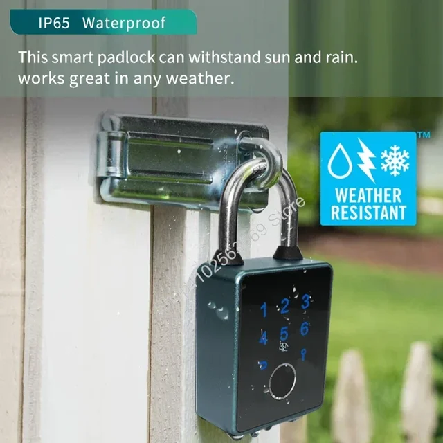 Tuya/TTlock Smart Fingerprint Password Padlock APP Card NFC Key Unlock Door Locks Anti Theft and IP65 Waterproof Electronic Lock 3