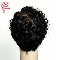 Perruque Courte Bouclée Hesperis pour Homme, Lace Frontale 13x6, Cheveux Humains Remy Pré-Style, Couleur Naturelle, Perruque Garçon pour Hommes 4