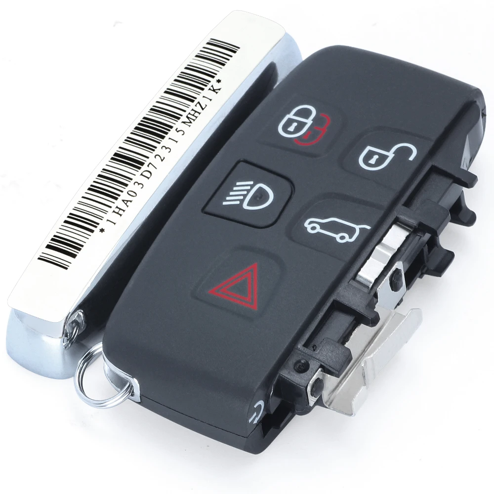 KEYECU For Land Rover Discovery 4 Freelander Range Rover Sport Evoque KOBJTF10A 315MHz 434MHz ID49 5 Buttons Smart Card Key