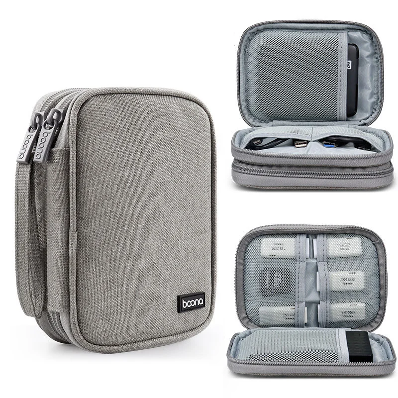 

Portable Digital Gadgets Storage Bag for 2.5'' HDD Data Cable Adapter Earphone Travel Electronics Accessories Organizer Pouch