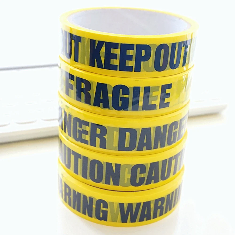 1 Roll Warning Tape "KEEP OUT,WARNING,CAUTION,DANGER,FRAGILE" Alarm Words 24mm*25m Adhesive Sticker Garden Warehouse Store Mall