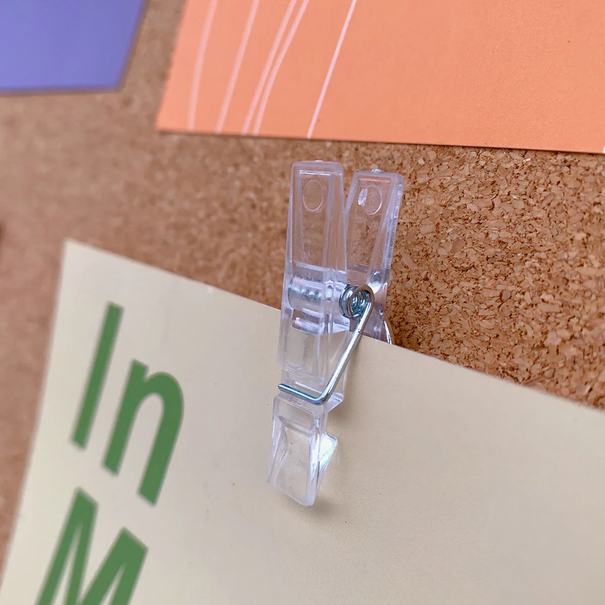 Multifunctional Clip-shaped Thumb Tacks for Cork Board Transparent Plastic Push Pins Home Photo Wall Decoration Clips 20pcs push pins