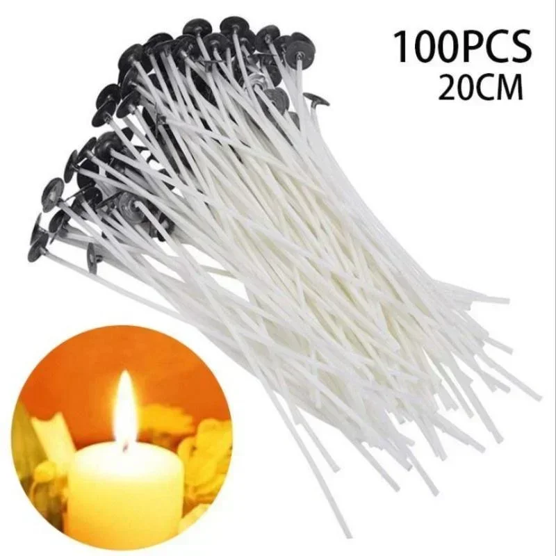 DIY Candle Making Wicks Party Supplies Candles Wickses Candles Making 100Pcs 20cm Candle Wicks Smokeless Wax Pure Cotton Core