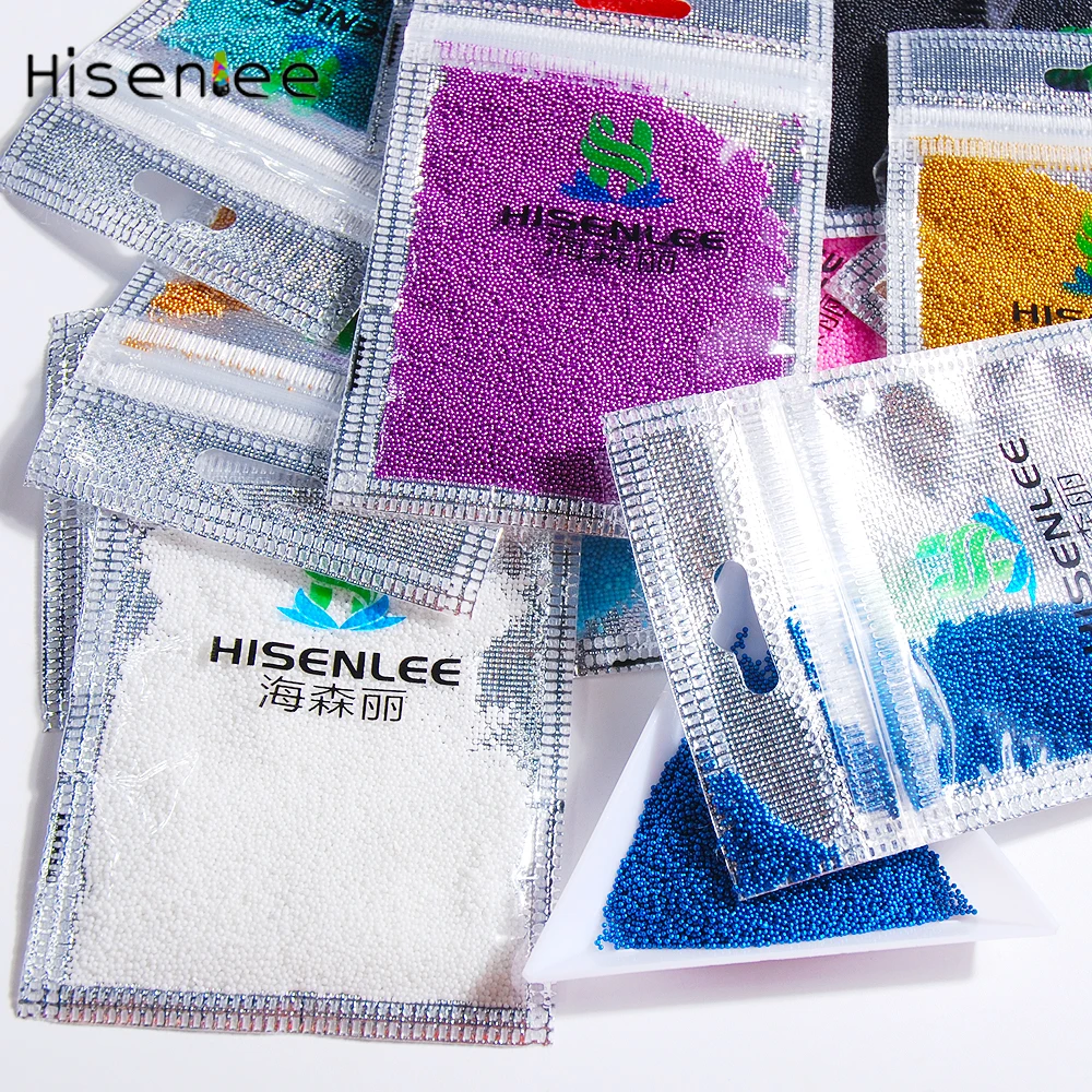 10g Mini Glass Small Beads 14Colors Caviar Beads 3D Nail Art Crystal Glitter  Rhinestones DIY Charms Nail Decorations 4