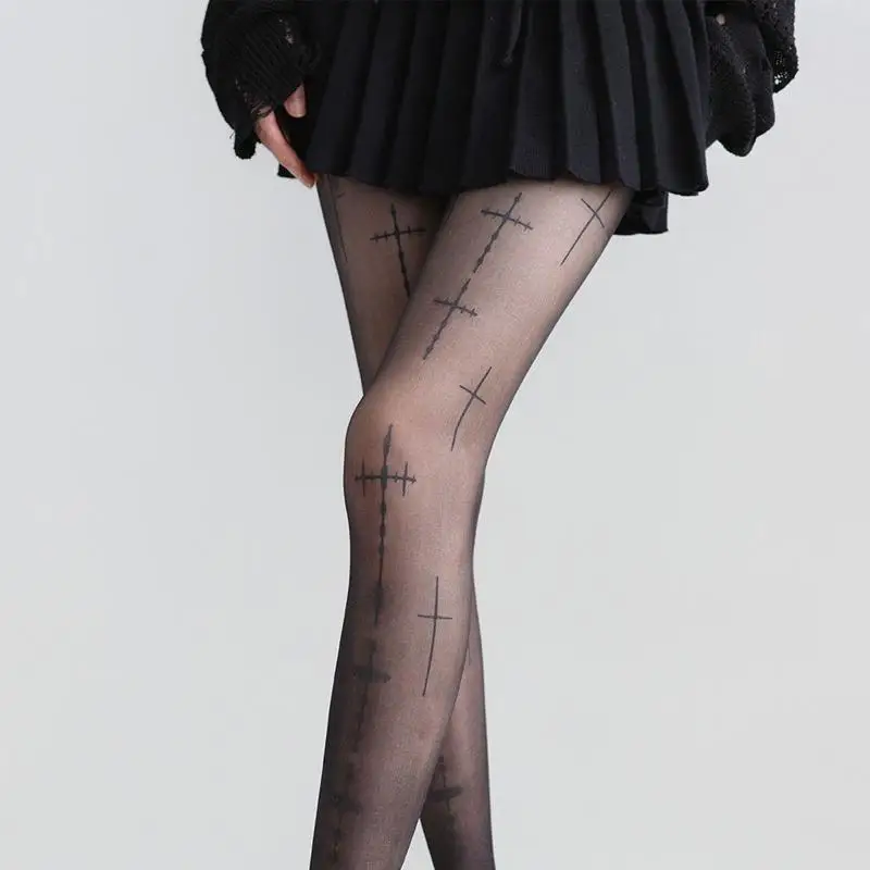 【Neu】Modische halbtransparente Strumpfhose, dünn, dehnbar, schlankmachend, sexy Damenstrumpfhose, Strümpfe – Detail 6