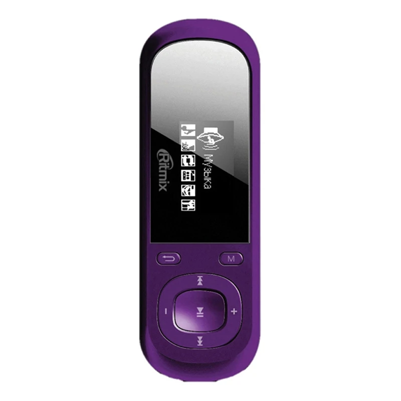 MP3 плеер RITMIX RF-3360 4Gb Violet (LCD дисплей 4 Гб + TF card slot до 16 Li-Ion 150 мАч 20-20000 Гц 70 дБ 32 |