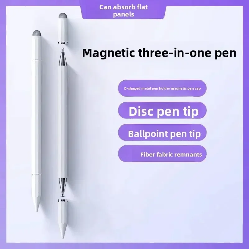 3-in-1 Multifunctional Stylus Pen, Portable Touchscreen Pen for iPad, Android Phones & Tablets 4