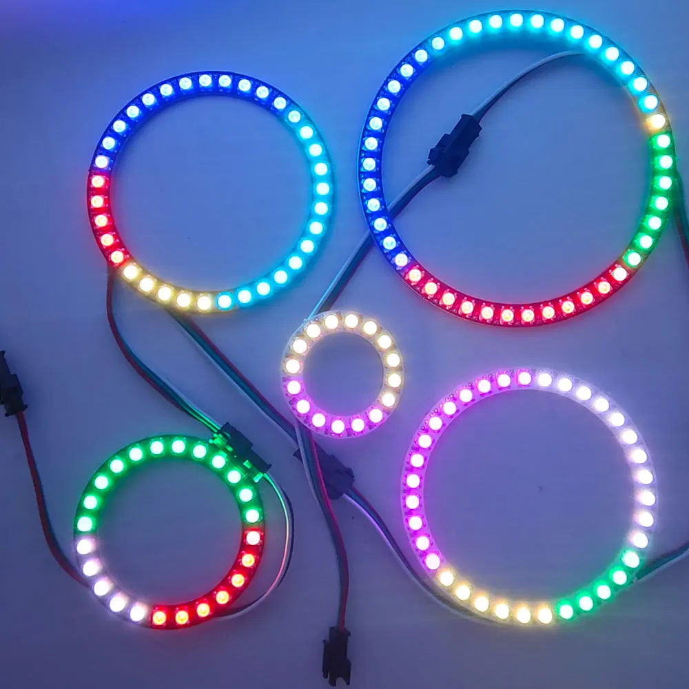 WS2812B LED RGB Ring 8/16/24/35/45LEDs WS2812 WS2811 5050 RGB LED + Integrated Driver Individually Addressable Module