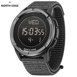 NORTH EDGE ALPS Men's Digital Carbon Fiber Shock - Resistant Sports Watch - Lightweight & Waterproof with Compass (Black)