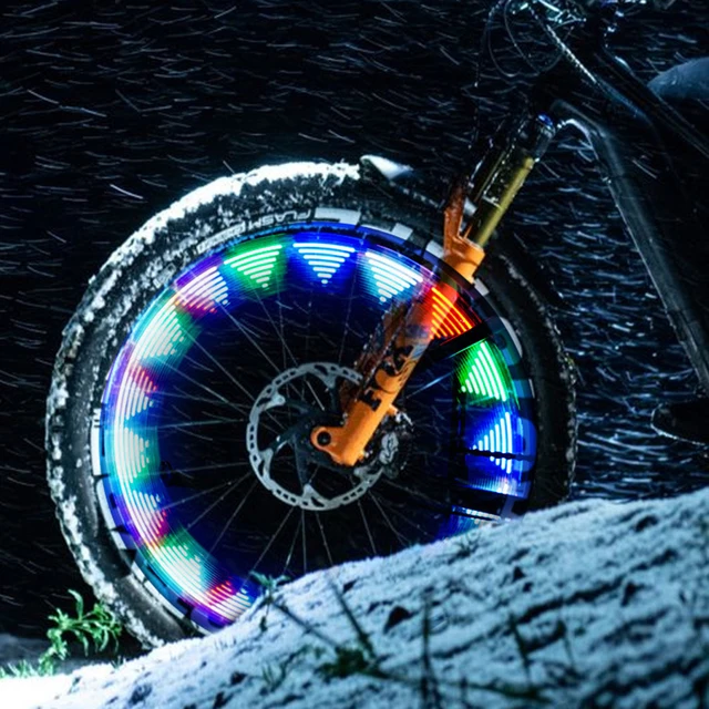 Bicycle Wheel Lights A77 64 LED RGB Bicycle Wheel Spoke Light