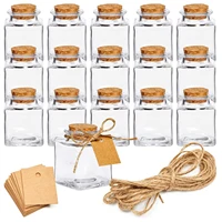 Mini Glass Jars with Cork Stoppers, Small Jars with Cork Jars for Gift Favors, Spices, Herbs, Glitter, DIY Crafts 1