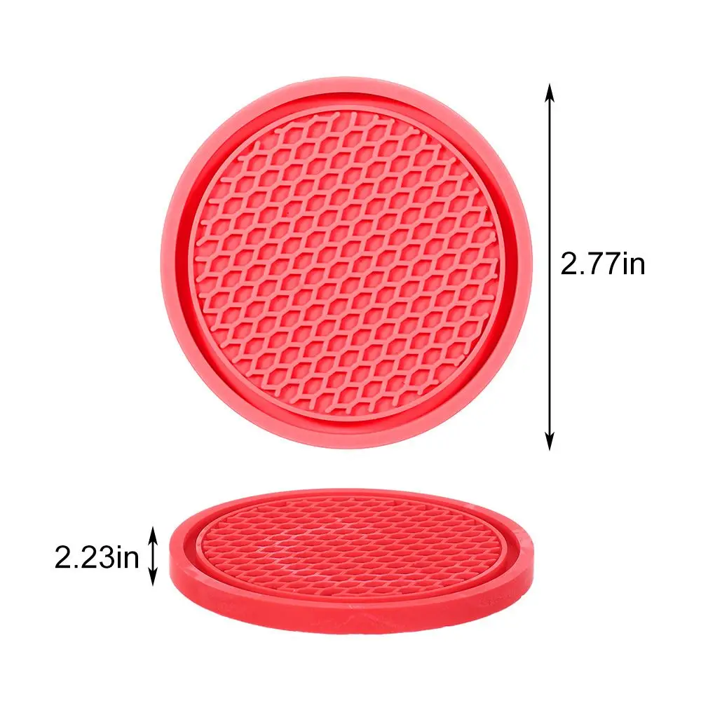 Cup Holder Coasters Cup Holder Inserts Car Coaster Pads Rubber Car Drink Coaster PVC Travel Auto Cup Holder Insert Coaster Anti Slip Insulation Cup Mats