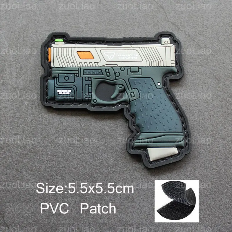 Q 버전 3D PVC 실리콘 모랄 암밴드 전술 암밴드 헬멧 스티커 미니 배지 배낭 재킷 의류용