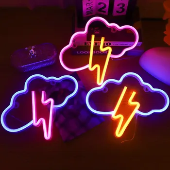Cloud Lightning LED Neon Sign – Colorful Wall Decor