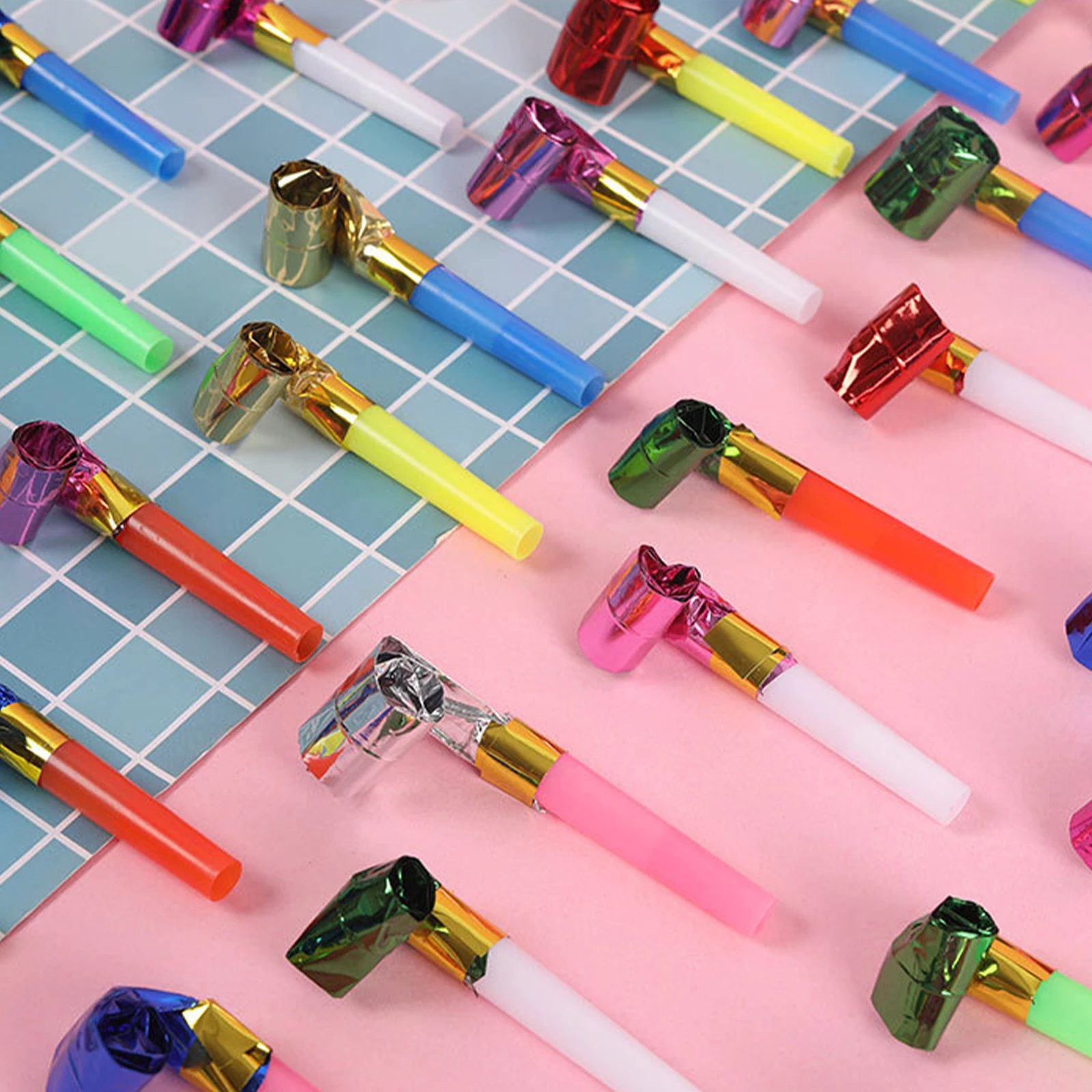 30Pcs Colorful Dragon Whistles Party Blowout Kids Birthday Party Favors Cheer Props Wedding Christmas New Year Game Noise Maker
