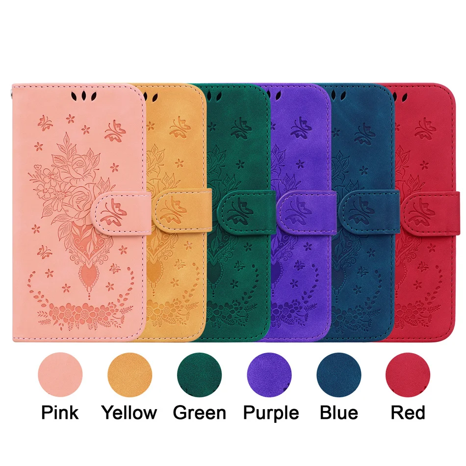 Chic Rose Flip Cover Wallet Case