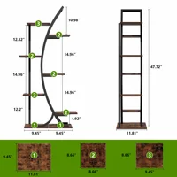 Curved Shape multi-functional metal display stand for plants